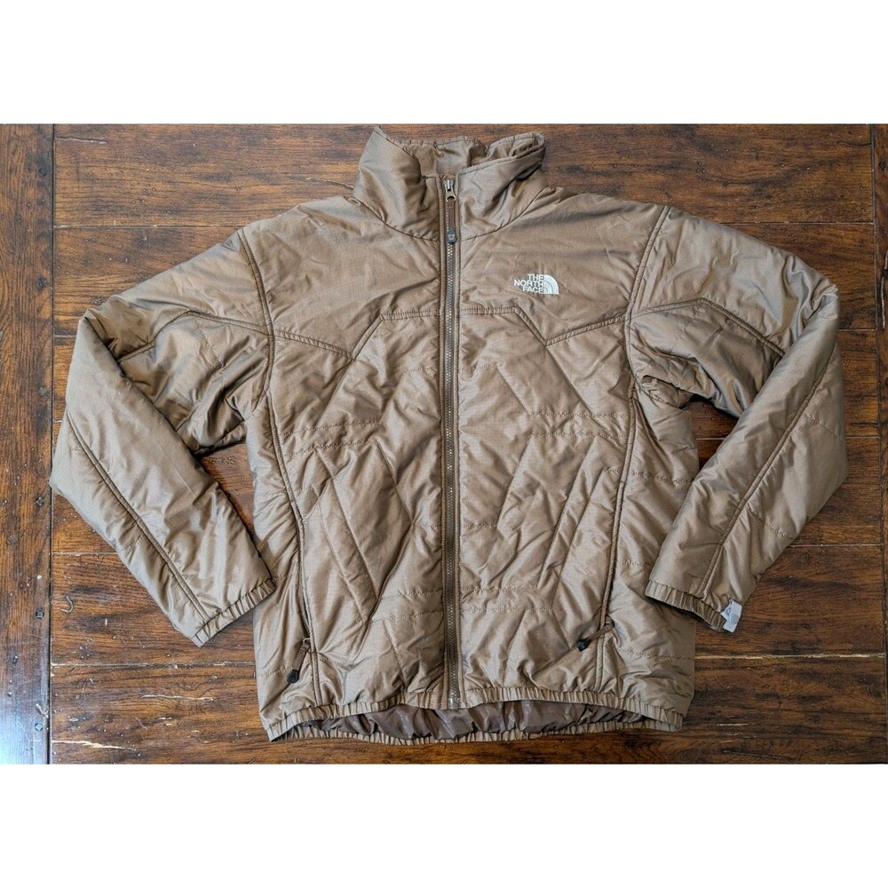 The North Face Prodigy Men's M Insulated Puffer Jacket Brown Quilted Full Zipper